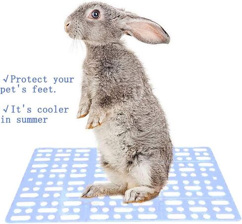 Hamiledyi 12 Pcs Rabbit Cage Mats Small Animal Plastic Feet Pads Floor Mat for Pet Cats Dogs Bunny Hamster Rat Chinchilla Guinea Pig(Green) in Saudi Arabia