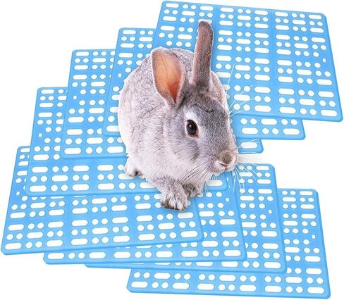 Hamiledyi 12 Pcs Rabbit Cage Mats Small Animal Plastic Feet Pads Floor Mat for Pet Cats Dogs Bunny Hamster Rat Chinchilla Guinea Pig(Green) in Saudi Arabia