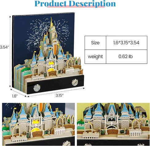 Time Piece Calendar 2026, 3D Sticky Notes 2026, Magic Owl with Weekly Calendar & LED Lights, 3D Memo Pad Art Sticky Notes, Gift for Christmas Housewarming Desktop Decoration in Kuwait