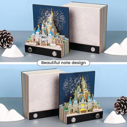 Time Piece Calendar 2026, 3D Sticky Notes 2026, Magic Owl with Weekly Calendar & LED Lights, 3D Memo Pad Art Sticky Notes, Gift for Christmas Housewarming Desktop Decoration in Kuwait