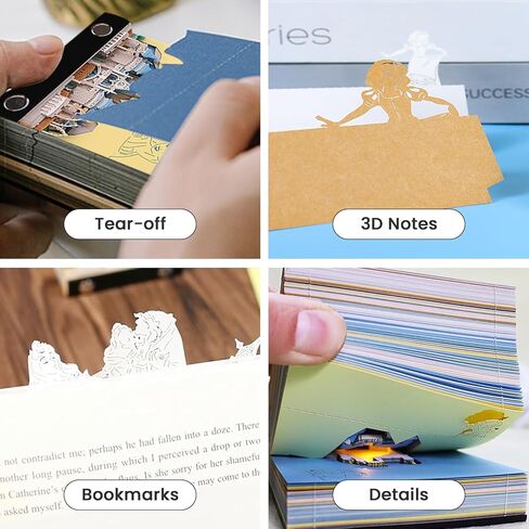 Time Piece Calendar 2026, 3D Sticky Notes 2026, Magic Owl with Weekly Calendar & LED Lights, 3D Memo Pad Art Sticky Notes, Gift for Christmas Housewarming Desktop Decoration in Kuwait