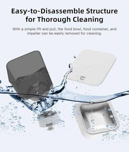 وحدة تغذية أوتوماتيكية للكلاب للقطط بسعة 4.5 لتر، تحكم في الأجزاء قابل للبرمجة، مصدر طاقة مزدوج، سهل التنظيف، تصميم مضاد للازدحام، موزع طعام الحيوانات الأليفة in Kuwait