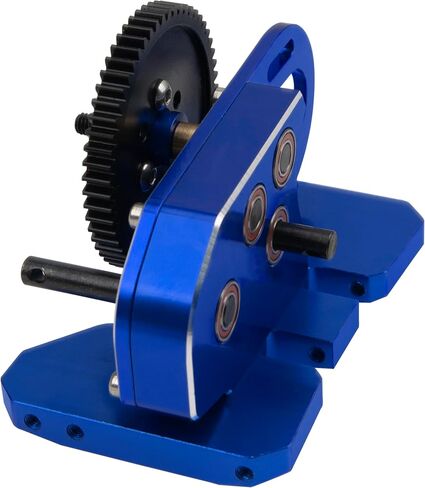 ShareGoo Aluminum 2Low Gearbox Middle Transmission w/Overdrive Gear for LCG Chassis Compatible with Axial SCX10 II III 90046 Capra TRX4 1/10 RC Crawler (Black) in Saudi Arabia