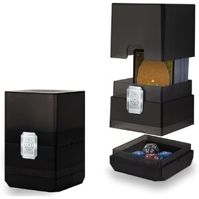 Sooez Deck Card Box for MTG with Dice Storage, 100+ Deck Case Boulder, Perfect Deck Holder for MTG Commander, Blue