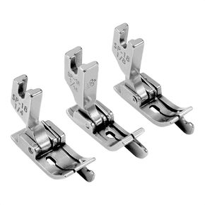 3 PCS Hinged Right Guide Foot SP-18 1/16''+1/8''+1/4'' Industrial Sewing Machine Presser Foot for High Shank Singer, Brother, Janome, Juki, Babylock, Elna, Kenmore, White, Necchi, and More