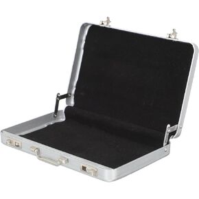 Business Card Storage Box Costume Briefcase Prop Mini Suitcase Box Aluminum Briefcase Office Supplies Organizer Business Cards Holder Cards Organizer Alloy Cardcase Table