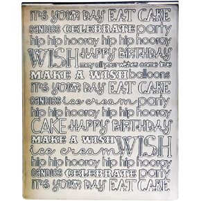 Happy Birthday Eat Cake Make A Wish Background Plastic Embossing Folders for Card Making Scrapbooking and Other Paper Crafts 3010913