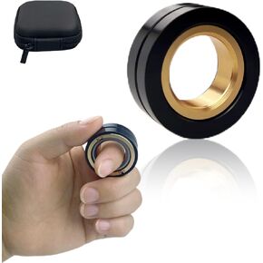 New EDC Fidget Slider/Infinitely Rotatable Magnetic Metal Fidget Finger Ring for Stress Relief in Adults,Fidget Toys Casual Haptic Coin for ADHD Adults,Office Desk Toys Gifts (B1)
