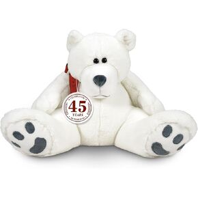 Enesco Boyds Bears 45th Anniversary Bubba Pearl Plush Teddy Bear Stuffed Animals, Collectible Premium Soft Teddy Bear Plushies for Ages 1+ and Up, Polar Bear White, 14 Inch