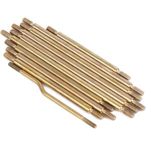 مجموعة ربط قضيب ذهبي من Tgoon، 10 قطع قضيب ربط توجيه نحاسي لمحور Scx10 Iii Ax103007 1/10 RC ملحقات السيارة، قضيب ملولب مزدوج النهاية لسيارة RC DIY، قارب، سيارة، طائرة، نموذج طائرة هليكوبتر in Kuwait
