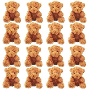 16 Pack 4 inch Mini Teddy Bears Plush Toys Cute Soft Small Teddy Bear Stuffed Animals for Birthday Valentine's Mother's Day Graduation Gifts (Color Set 2)