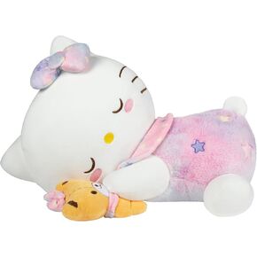 Hello Kitty and Friends, Hello Kitty 18-inch Sleeping Plush with Bestie Accessory - Officially Licensed Sanrio Product from Jazwares - 6+