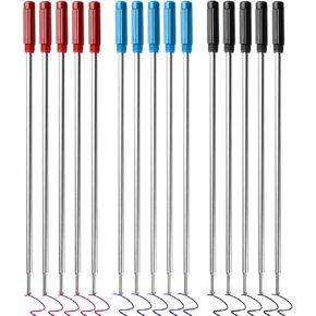 15 Pack 0.7 mm Ballpoint Ink Pen Refills, Medium Point Metal Refill Black Blue Red Five Each, Smooth Writing Replaceable Ink Refill Compatible for Cross Ballpoint Replacement(4.6in M)
