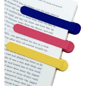 6Pcs Automatic Bookmark, Book Marks for Reading Women Men Kids, Silicone Bookmarks for Women, Unique Book Markers for Reading, Bookmarks Clip Page Holder Accessories for Book Lovers