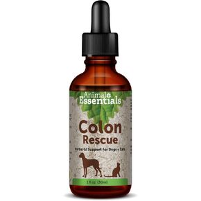 Animal Essentials Colon Rescue for Dogs & Cats - Herbal Laxative, Constipation Relief, Stool Softener with Slippery Elm, Marshmallow Root - 2 Fl Oz