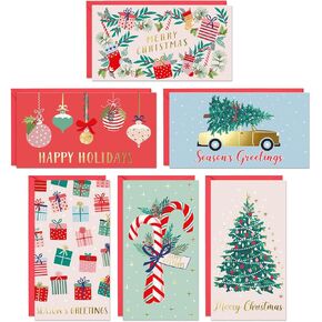 Sweetzer & Orange Christmas Money Cards with Envelopes for Teens and Adults. 24 Christmas Cards - Thick Note Cards and Envelopes, 300gsm Greeting Cards With Envelopes (120gsm). Xmas Gift Card Holder.