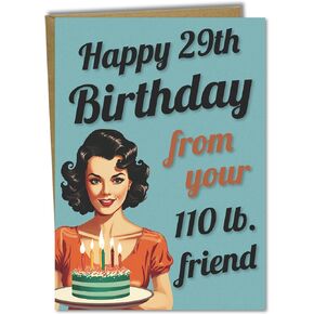 Katie Doodle - Funny Best Friend Birthday Card - Great for 30th, 40th, 50th, 60th, 65th, 70th, 75th, 80th, 90th Birthday Gifts for Women Her Friendship - Includes Card & Envelope (Handmade in USA)