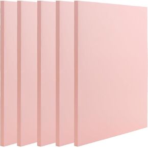 ZOENHOU 5 PCS 8.3 x 11.8 Inch Pink Large Rubber Stamp Carving Linoleum Blocks, Rectangle Creative Speedy Carve Block Engraving Crafts