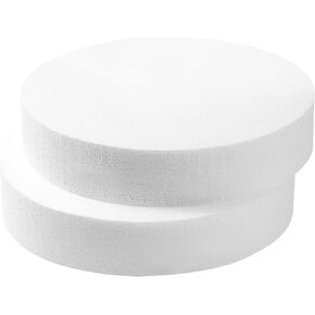 10 Inch Foam Circles for 2-Pack 2 Inch Thick, Crafts, Polystyrene Circles for DIY Crafts School Supplies Decorations(White)