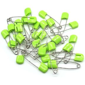 Cute Safety Pins Secure Clips for Fastening Baby Clothes Diaper Napkins Stainless Steel Size L 5.3CM 50PCS Orange