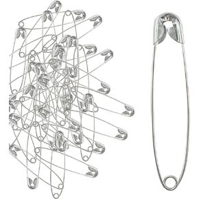 500Pcs 1.5Inch Safety Pins, 38mm Small Safety Pins Pin Bulk, Silver Rust-Resistant Sewing Safety Pins for Clothes, Nickel-Plated Steel