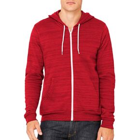 Bella Canvas Men's 3739 Unisex Poly-Cotton Fleece Full-Zip Hoodie