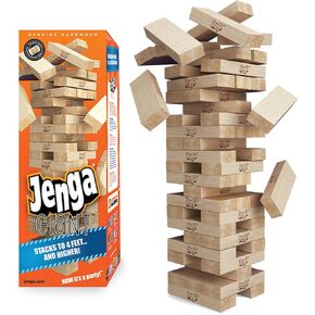 Jenga GIANT Genuine Hardwood Game (Stacks to 4+ feet. Ages 8+)