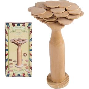 Wooden Balancing Stacking Toys for Kids 3+, Bottle Stacking Montessori Toys for Kids & Adults Family, 100 PCS Board Games Table Bottle Top Challenge Games for Boys & Girls