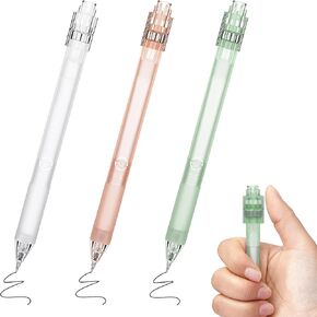 Leven Fidget Spinning Gel Pens Pack of 3, Stress Relief 0.5mm Black Ink Pens, Fine Point Smooth Writing Ballpoint Pen, Quick Dry for Journaling Office School Minimalistic