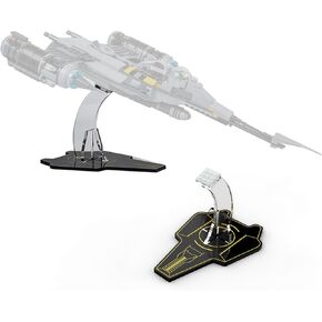 NAOCARD Acrylic Display Stand for Lego Star Wars The Mandalorian's N-1 Starfighter 75325 Building Set,Clear Acrylic Display Holder for Star-Wars Spaceship