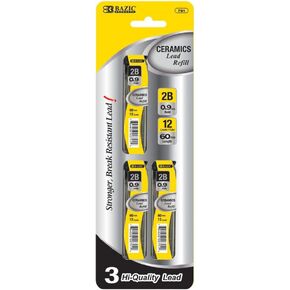 B BAZIC PRODUCTS 12 ct. 0.9 mm Ceramics Mechanical Pencil Leads (3/Pack) (791)
