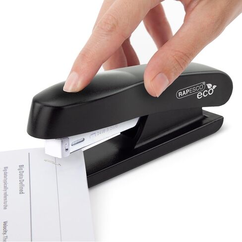Rapesco 1756 Business Pack: 4 ECO Half Strip Staplers and 4 Boxes of 1000 x Type 26 Standard 1/4" Staples, 20 Sheet Capacity, Black in Saudi Arabia
