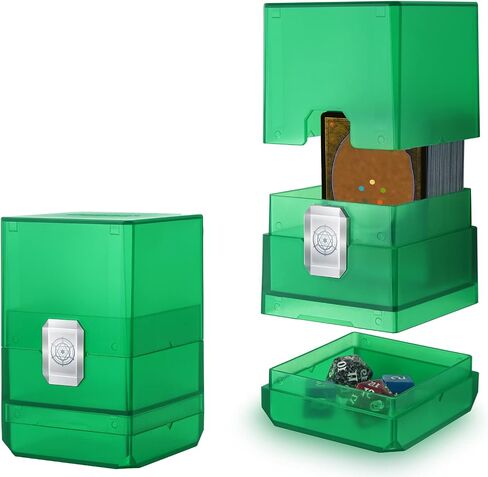 Sooez Deck Card Box for MTG with Dice Storage, 100+ Deck Case Boulder, Perfect Deck Holder for MTG Commander, Blue in Kuwait