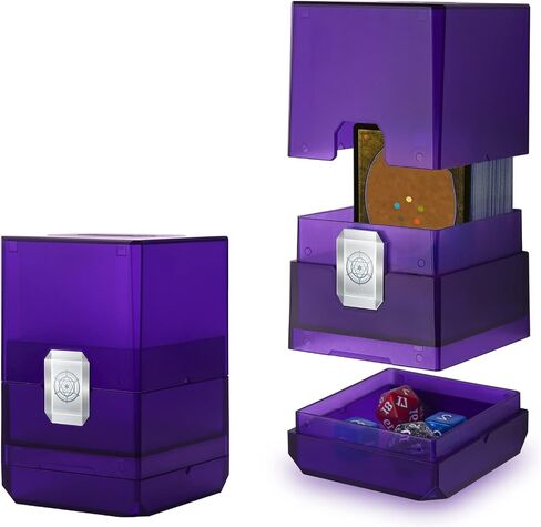 Sooez Deck Card Box for MTG with Dice Storage, 100+ Deck Case Boulder, Perfect Deck Holder for MTG Commander, Blue in Kuwait