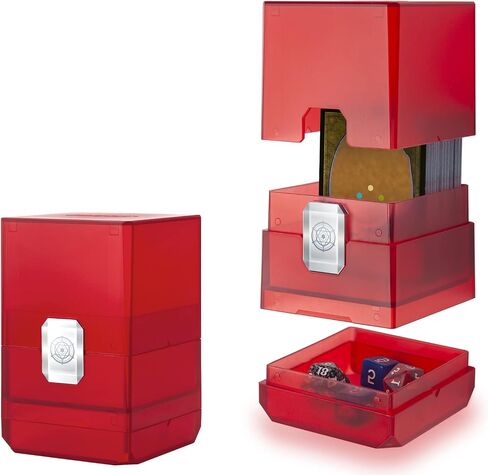 Sooez Deck Card Box for MTG with Dice Storage, 100+ Deck Case Boulder, Perfect Deck Holder for MTG Commander, Blue in Kuwait
