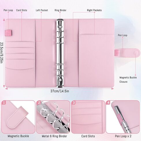 Antner A5 6 Ring Kpop Photocard Binder Card Collector with 40 Pack 1-Pocket 2-Pocket 4-Pocket Card Pages Photocard Holder Photo Album Sleeve Protectors for Organizing Trading Cards, Matcha Green in Saudi Arabia