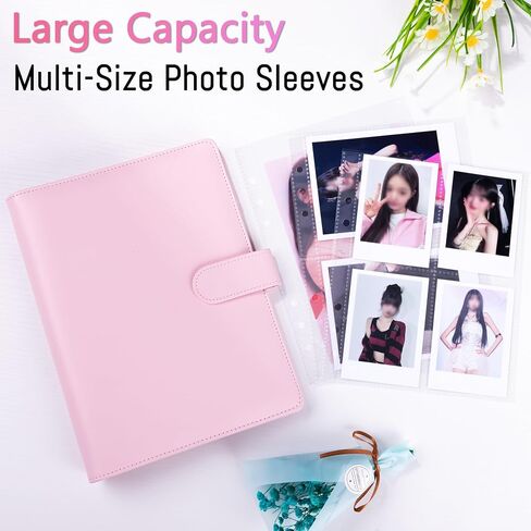 Antner A5 6 Ring Kpop Photocard Binder Card Collector with 40 Pack 1-Pocket 2-Pocket 4-Pocket Card Pages Photocard Holder Photo Album Sleeve Protectors for Organizing Trading Cards, Matcha Green in Saudi Arabia