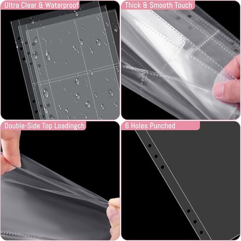 Antner A5 6 Ring Kpop Photocard Binder Card Collector with 40 Pack 1-Pocket 2-Pocket 4-Pocket Card Pages Photocard Holder Photo Album Sleeve Protectors for Organizing Trading Cards, Matcha Green in Saudi Arabia