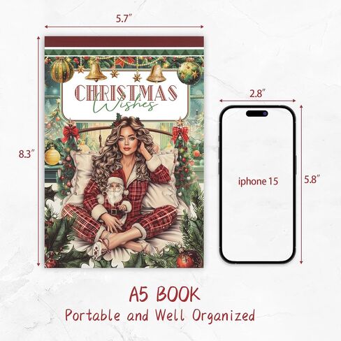 Dizdkizd Cute Christmas Sticker Book, 218 Die Cut Winter Festival Stickers for Card Making, Scrapbooking, Bullet Journal, Envelope, Photo Album, Gift Tag in Kuwait