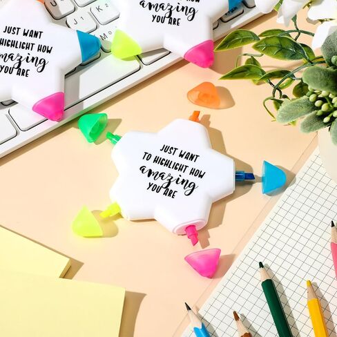 10 Sets Graduation Inspirational Highlighters Brush Tip Bulk 5 in 1 Inspirational Highlighters Brush Affirmation Gifts Class Awards for Kids Students Awards Gifts Bulk from Teachers(Star 1) in Saudi Arabia