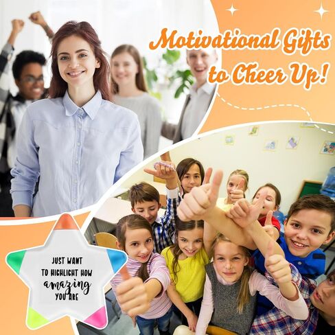 10 Sets Graduation Inspirational Highlighters Brush Tip Bulk 5 in 1 Inspirational Highlighters Brush Affirmation Gifts Class Awards for Kids Students Awards Gifts Bulk from Teachers(Star 1) in Saudi Arabia