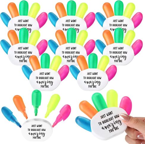 10 Sets Graduation Inspirational Highlighters Brush Tip Bulk 5 in 1 Inspirational Highlighters Brush Affirmation Gifts Class Awards for Kids Students Awards Gifts Bulk from Teachers(Star 1) in Saudi Arabia