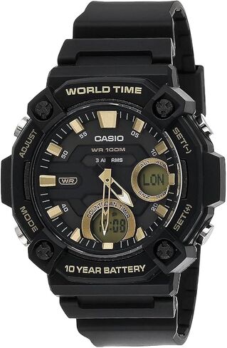Casio 10 Year Battery World Time Countdown Timer Analog-Digital Watch (Model: AEQ-120W-2AV) in Kuwait