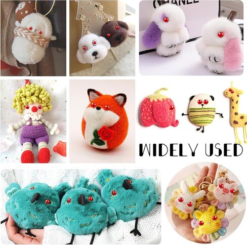 TOAOB 50pcs 8mm Safety Eyes for Amigurumis with Washers Red Crochet Eyes Plastic Craft Safety Eyes for Stuffed Animals Bears Doll Making in Saudi Arabia