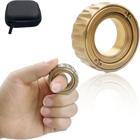 جديد EDC Fidget Slider / حلقة إصبع معدنية مغناطيسية قابلة للتدوير بشكل لا نهائي لتخفيف التوتر لدى البالغين، ألعاب تململ عملة غير رسمية للبالغين المصابين باضطراب فرط الحركة ونقص الانتباه، هدايا ألعاب مكتب المكتب (B1) in Saudi Arabia