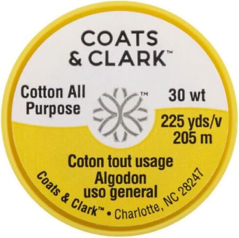 Coats & Clark Cotton All Purpose Sewing Thread - 100% Mercerized Cotton - 225 Yards - S970-2 Pack Bundle with 3 Bella's Crafts Needle Threaders (Natural) in Kuwait