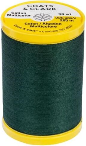 Coats & Clark Cotton All Purpose Sewing Thread - 100% Mercerized Cotton - 225 Yards - S970-2 Pack Bundle with 3 Bella's Crafts Needle Threaders (Natural) in Kuwait