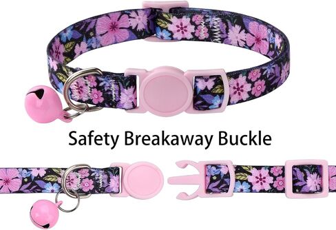 Cat Collar Breakaway with Bells, 3 Pack Girl Boy Pet Cat Collar with Bohemia Floral Tribal Geometric Patterns, Adjustable 7.5-12 Inch, with Safety Buckle for Kitten Cat(Set A) in Saudi Arabia