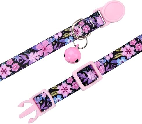 Cat Collar Breakaway with Bells, 3 Pack Girl Boy Pet Cat Collar with Bohemia Floral Tribal Geometric Patterns, Adjustable 7.5-12 Inch, with Safety Buckle for Kitten Cat(Set A) in Saudi Arabia