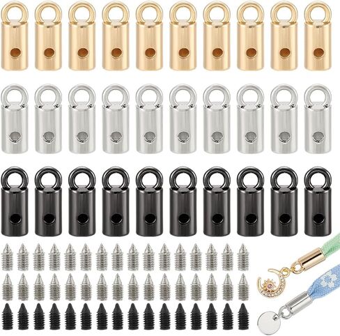 PH PandaHall 48pcs Shoelaces Tips 3 Colors Alloy Shoelace Aglets Screw Shoelace Head for DIY Shoe Laces Tips Protector Shoelace Head and Cords End Aglet Replacement Tips for Shoestrings Making, 15x6mm in Saudi Arabia
